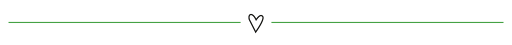 Kompotoi Trenner: schwarzes Herz auf grüner Linie